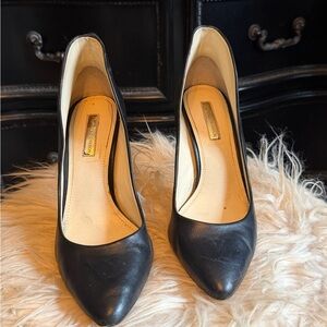 BCBGen Black Women's Pumps - Gold Up Heel